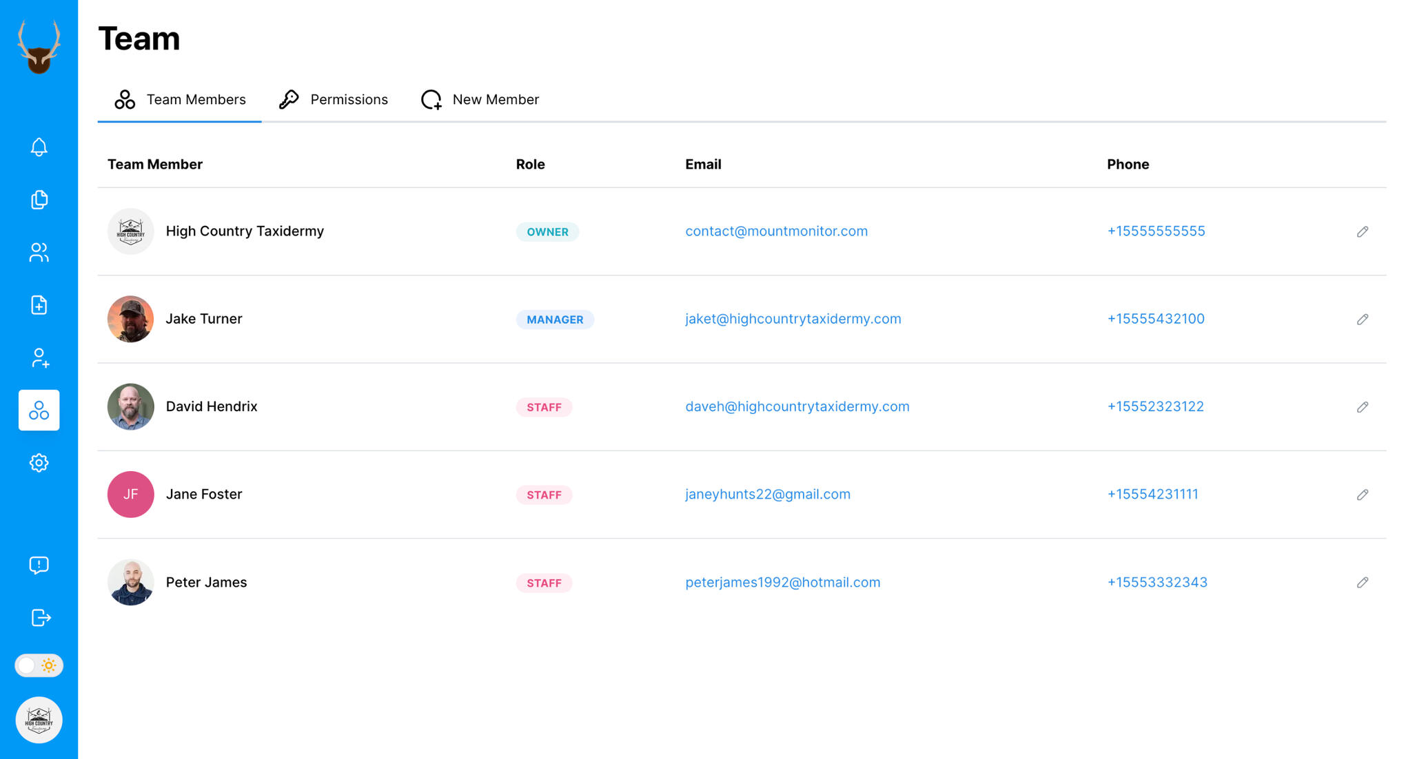 Taxidermy Customer Portal